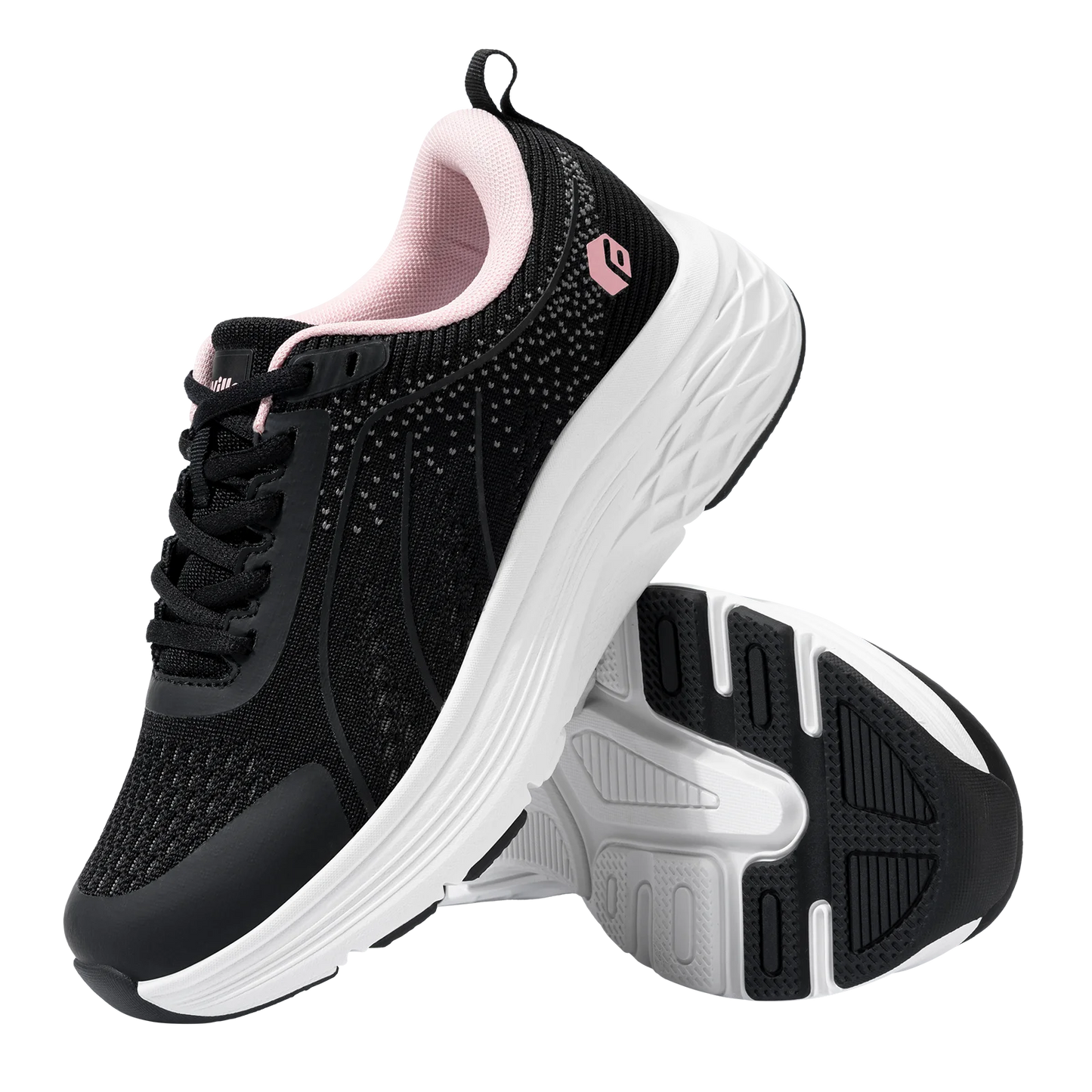 Damesschoenen met brede breedte, lichtgewicht sneakers voor dames met brede breedte voor platvoeten, verlichting van hielpijn en plantaire fasciitis
