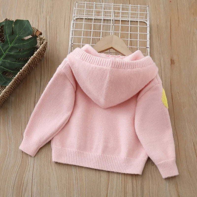 Autumn Kids Sweater for Girls Cute Colour Balloon Knitted Pullover Loose Children's Clothing Sweet Style 2-6T Girls
