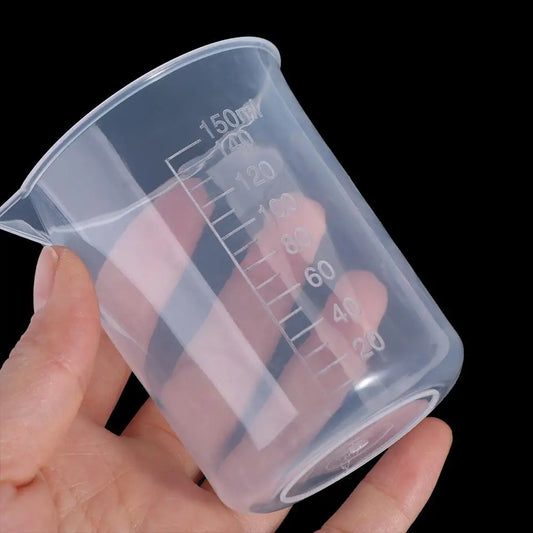 Plastic Transparent Measuring Cup for Kitchen Chemical Laboratory Test Stackable Graduated Cylinder Beaker Mixing Cups
