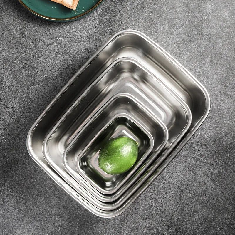 304 Stainless Steel Food Lunch Bento Box Sealed Leakproof Travel Storage Box Household Pickle Boxes Refrigerator Food Container