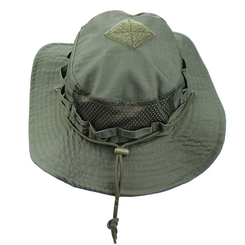 New Tactical Boonie Hat Cap Outdoor Sports Fishing Hiking Hat Hunting Hiking Camping Camo Sunproof Hats Mens Headwear