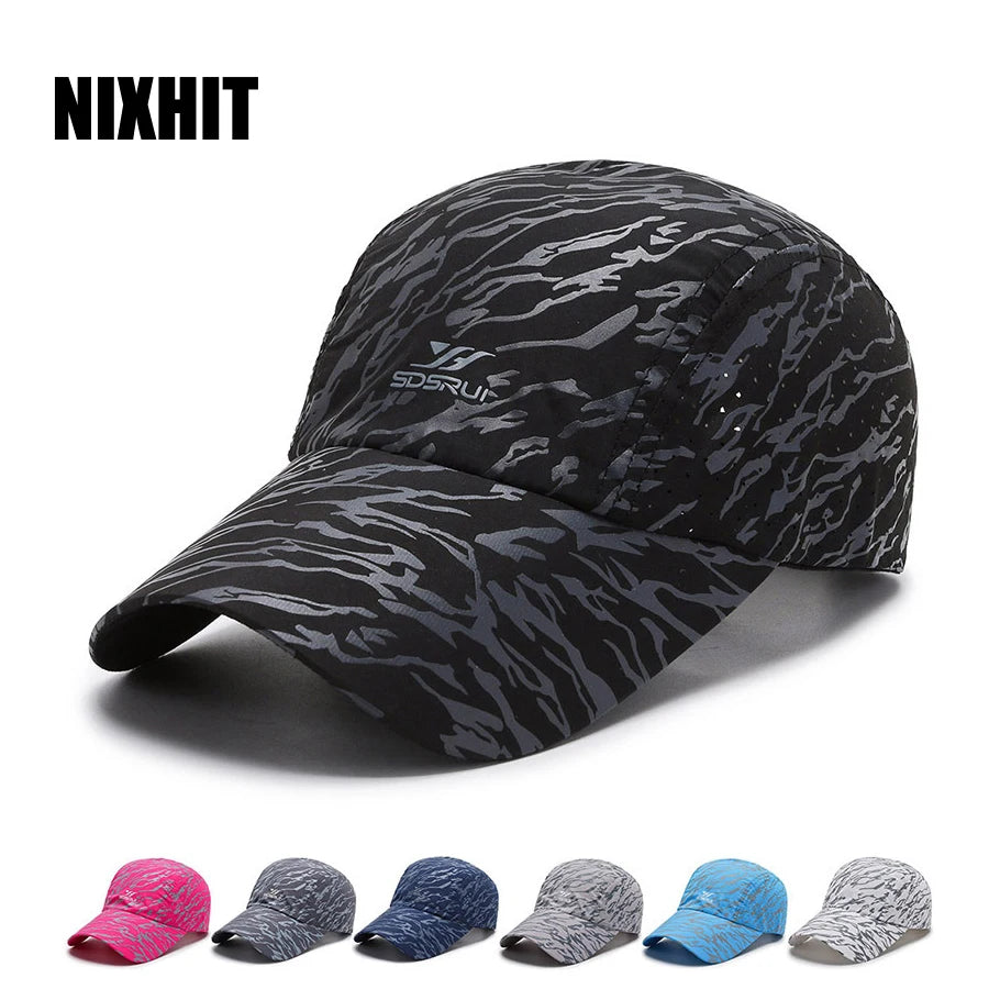 Summer Quick Drying Breathable Thin Women Men's Baseball Cap Outdoor Sports Fishing Travel Cycling Climbing Sun Hat A220