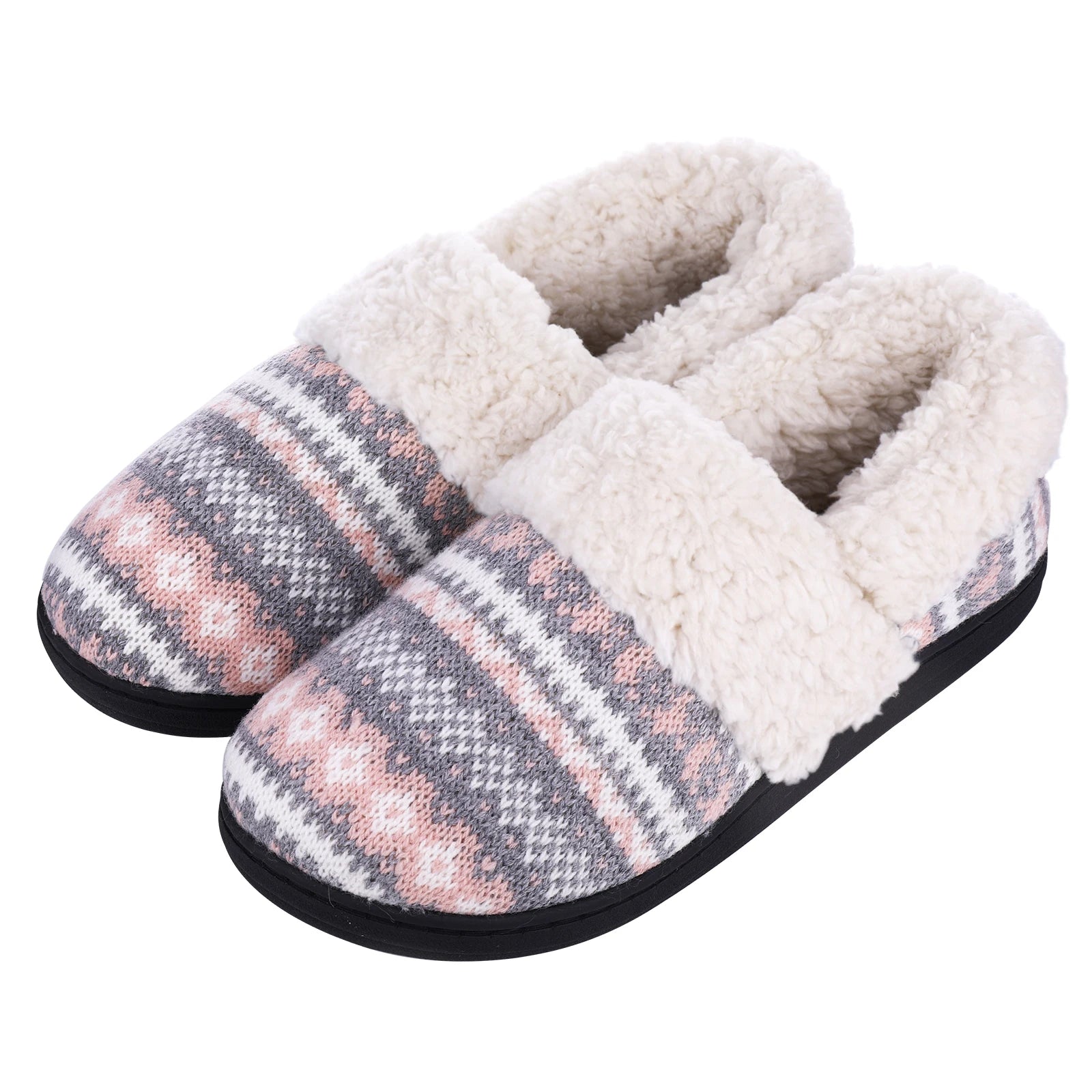 Unisex Winter Fur Slippers Warm Cosy Plush Fluffy Home Cotton Shoes Plush Anti-Skid and Indoor Furry Slippers For Men & Women