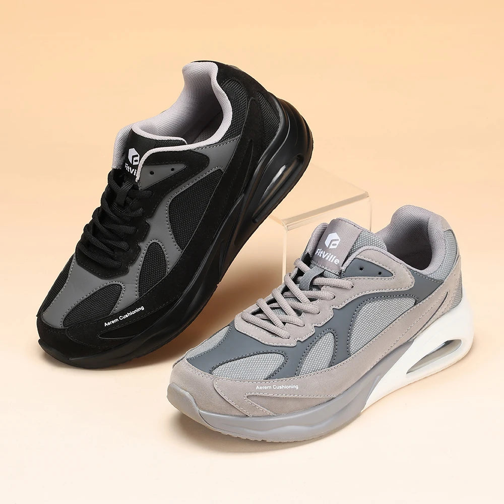 Men's Extra Wide Walking Shoes Wide Cushioned Sports Shoes For Swollen Feet Flat Feet Arch Fit Relieve Heel Pain Black