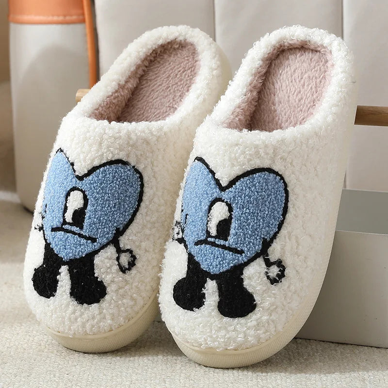 Unisex Christmas Winter Warm Cute Fluffy Slippers Suitable for Couple Bedroom Use and As Gift Cotton Shoes With Soft Sole Flat Shoes