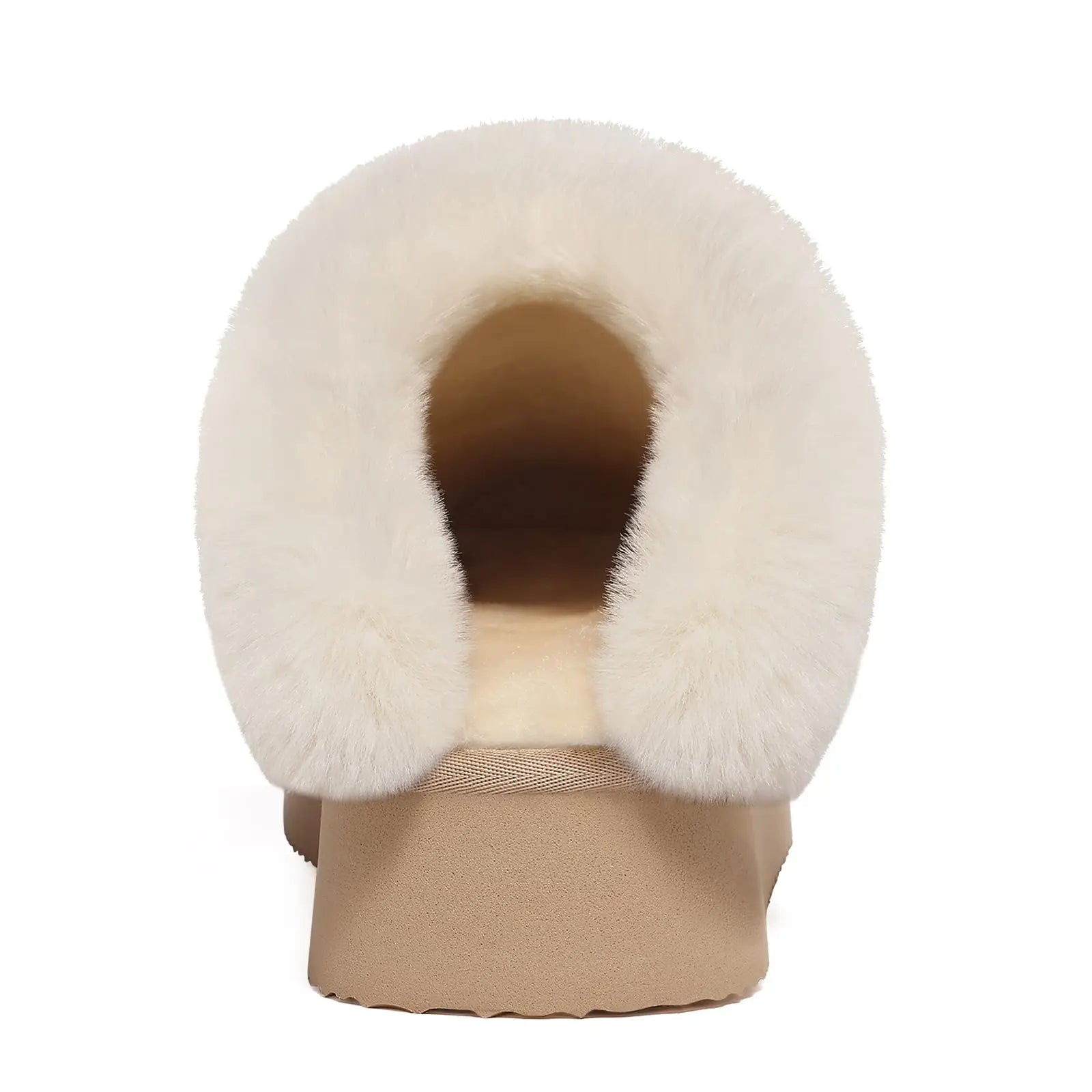 Women's Fashion Fur Winter Slippers With Thick Sole Fluffy Fuzzy Slippers and Anti-Slip Platform Slides Plush Shoes