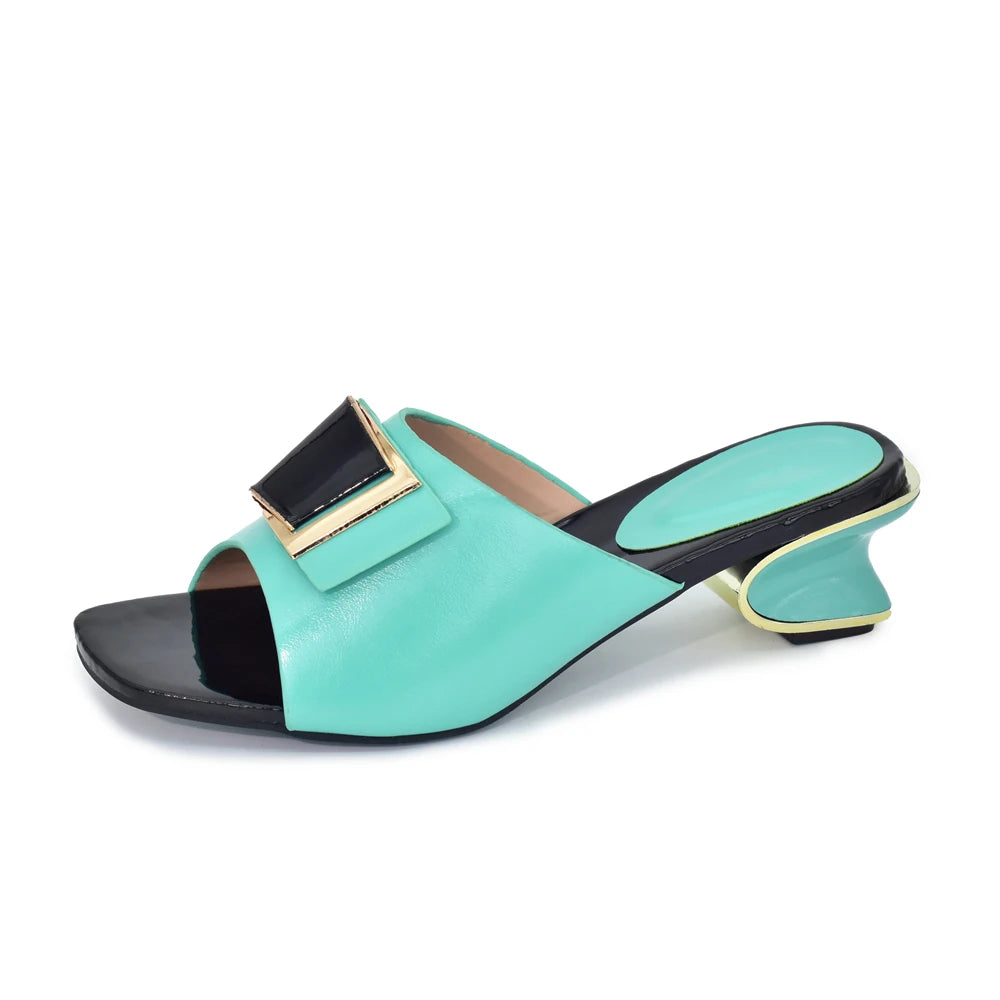 New Fashion Orange Colour Wedding Shoes for Women Simple Party Prom Summer Sandals Italian High Heels Autumn Slipper for Wedding