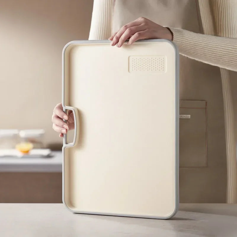 Double-Sided PP Cutting Board - Mold Proof/Antibacterial, BPA Free - Non-Slip/Dishwasher Safe for Veggies/Meat