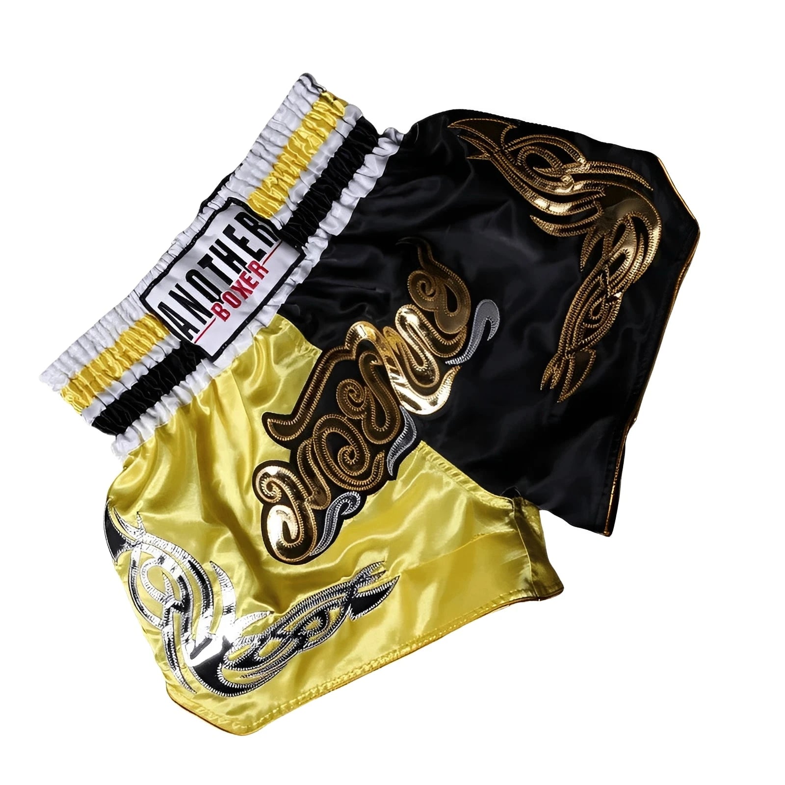 ANOTHERBOXER Muay Thai Shorts – Embroidered MMA Kickboxing & Sanda Fight Shorts for Men Martial Arts Training