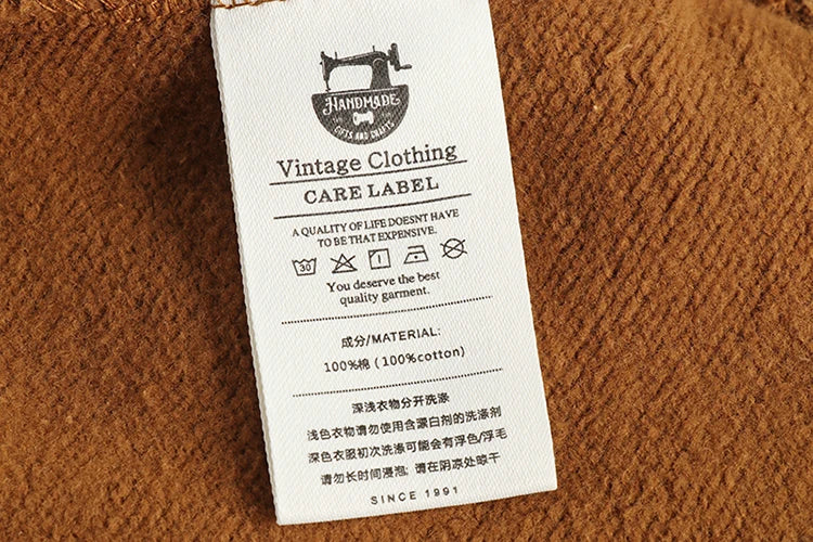 Winter American Retro 420g Thick Velvet Indian Elemet Printed Sweatshirts Men's Simple Washed Youth Casual Pullover Sportwear