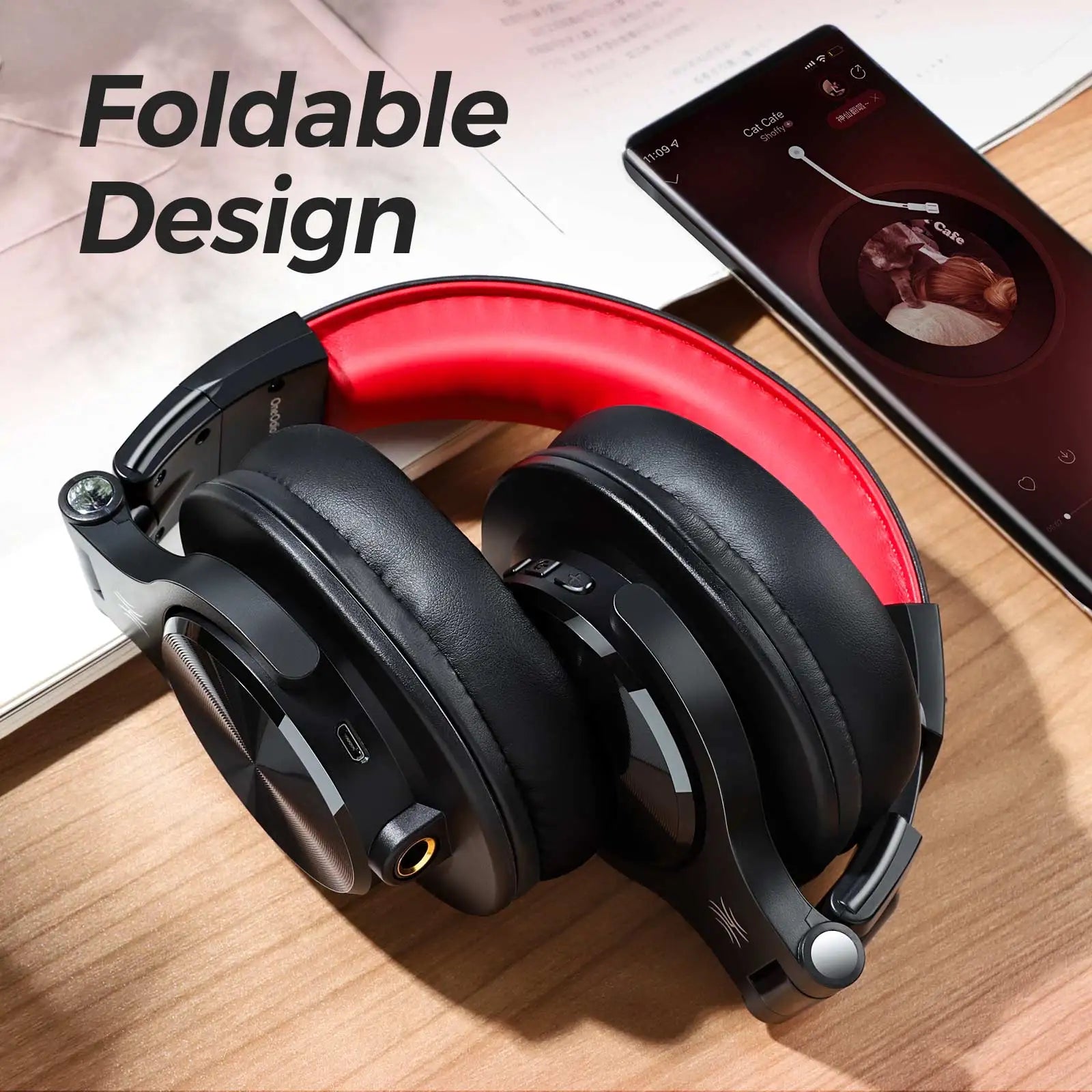 Oneodio Fusion A70 Wireless Bluetooth Headphones Bluetooth 5.2 Headphones Hi-Res Audio Over Ear 72H Playtime Professional Stud