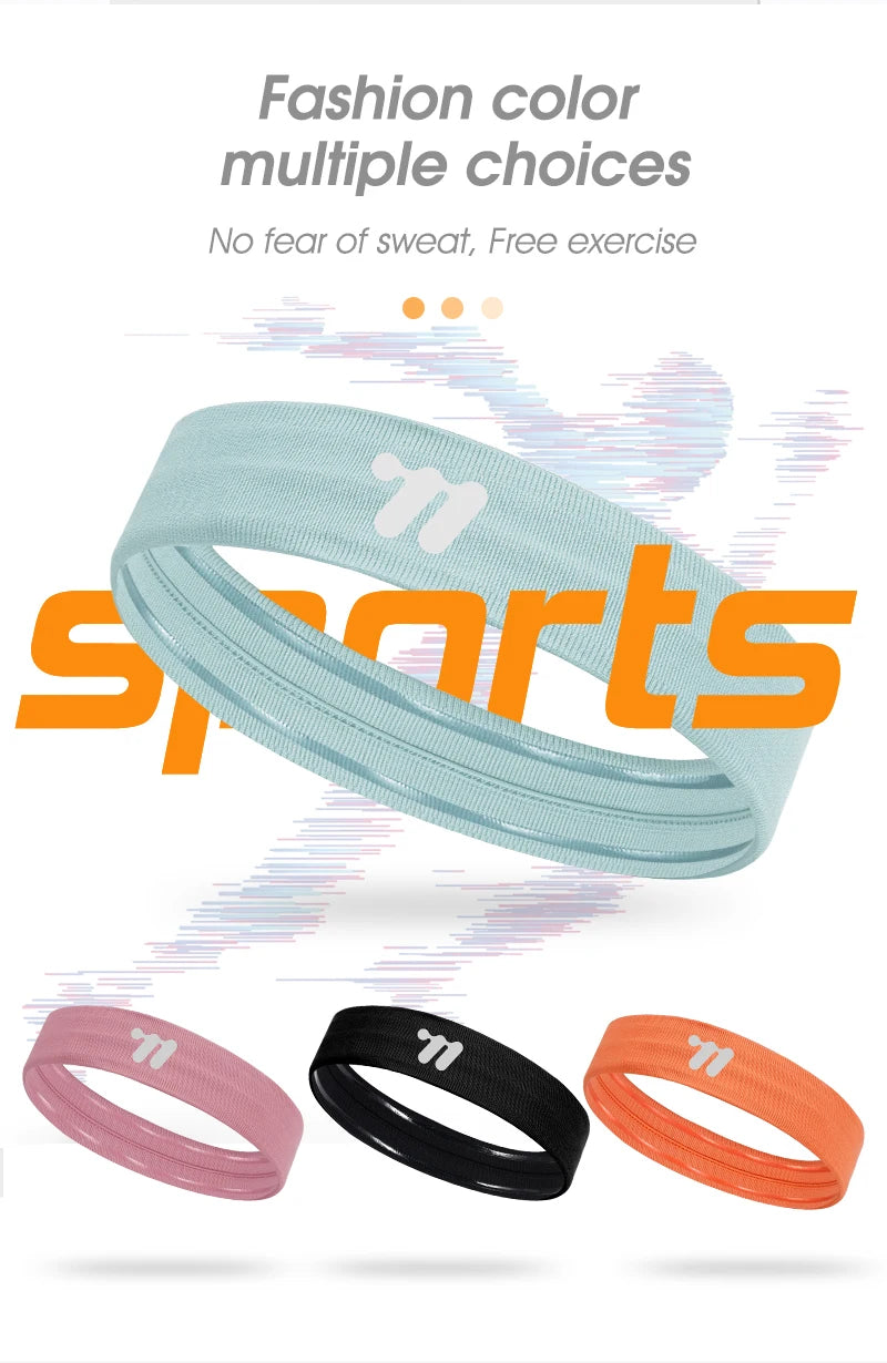 Sport Sweatband Moisture-Wicking Breathable Elastic Headband Fitness Gym Running Basketball Cycling Headscarf