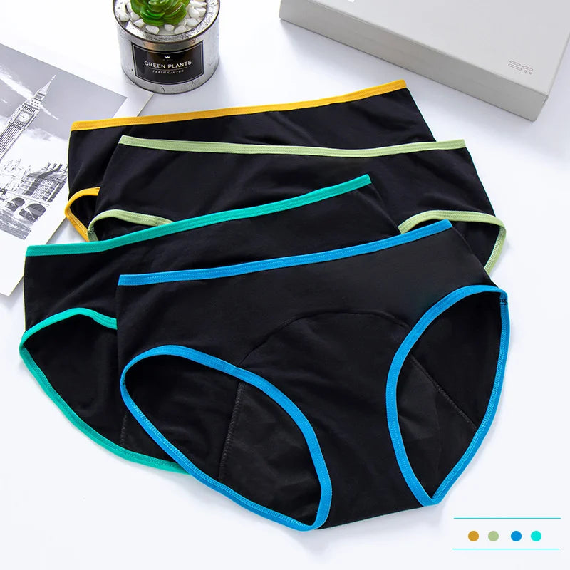 Cotton Women's Underwear Panties High Waist Briefs Solid Color Breathable Underpants Seamless Soft Lingerie Girls Fashion Briefs