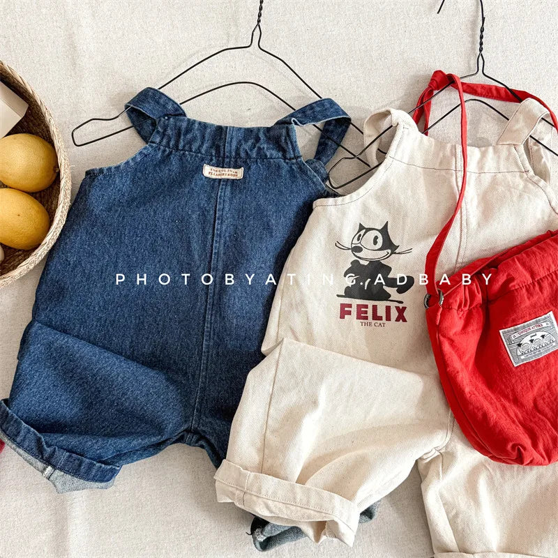 2025 Lente Nieuwe Kinderen Losse Overalls Katoen Baby Meisjes Jongens Cartoon Print Wijde Pijpen Broek Jongens Band Broek Kinderen Casual Broek 4-6Y Unisex