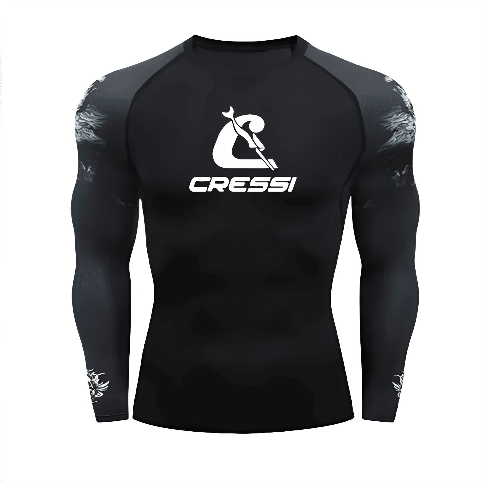 Men’s UPF 50+ Long Sleeve Rash Guard – Quick-Dry Breathable Surf & Swim Shirt for Water Sports & Gym Training