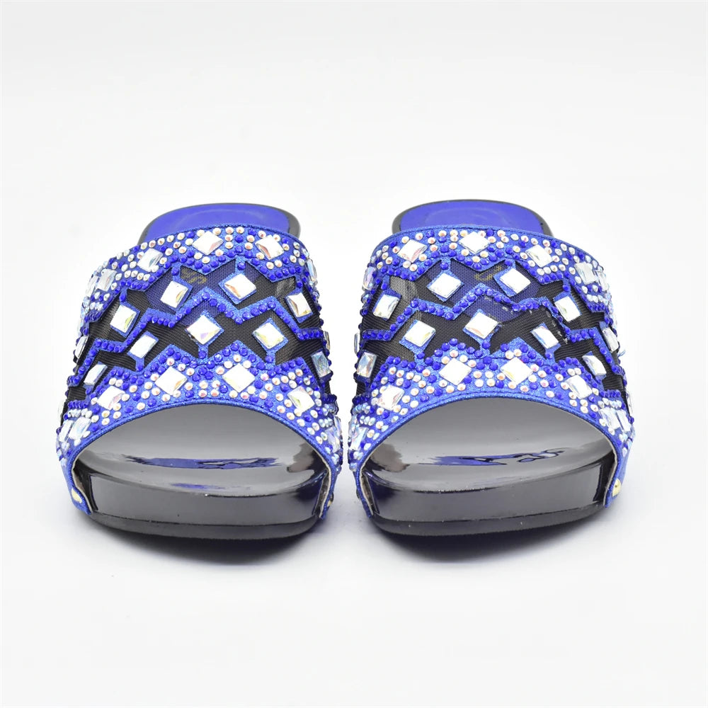 Italian Women Wedding Shoes and Bag Set Decorated with Rhinestone Shoes for Women 2025 Designer Luxury Elegant Pumps