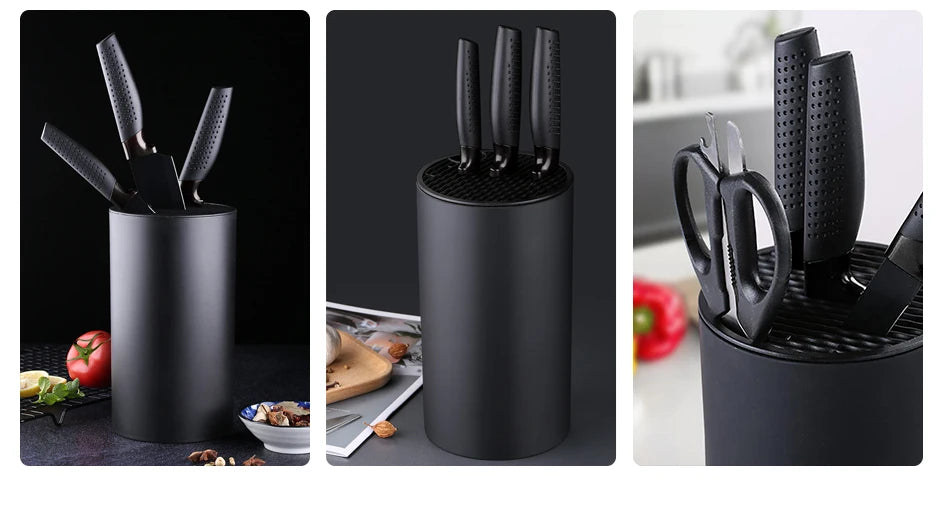 8.8inch Knife Holder Stand for Kitchen Chef Ceramic Knife Inserted Plastic Knives Block Storage Tank Holder Kitchen Accessories