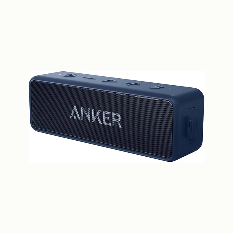 Anker Soundcore 2 draagbare draadloze Bluetooth-luidspreker, betere bas, 24 uur afspeeltijd, 20 meter Bluetooth-bereik, IPX7-waterbestendigheid