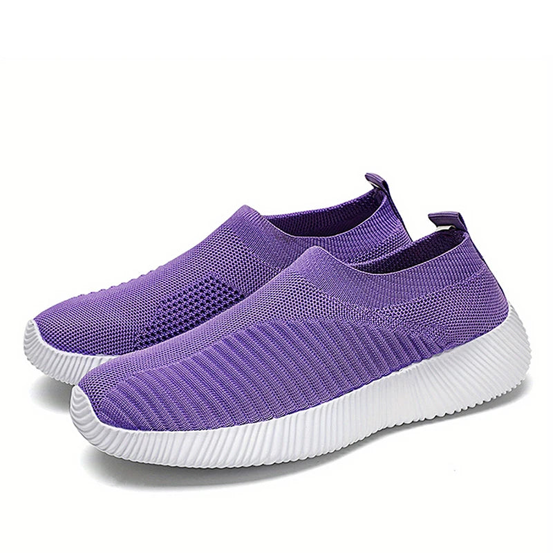 Fashion Casual Shoes 2025 New Women's Sneakers Walking Flat Women Sneakers Slip On Plus Size Ladies Vulcanize Shoes Woman Shoes