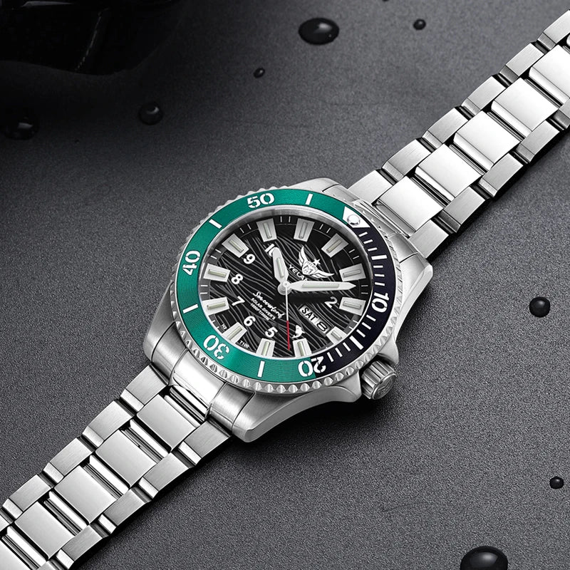 Yelang V1217 42mm Japan Eco-Drive Solar Watch Men's Watch 300M Diver Watch  30ATM Professional Waterproof  Sapphire Luminous