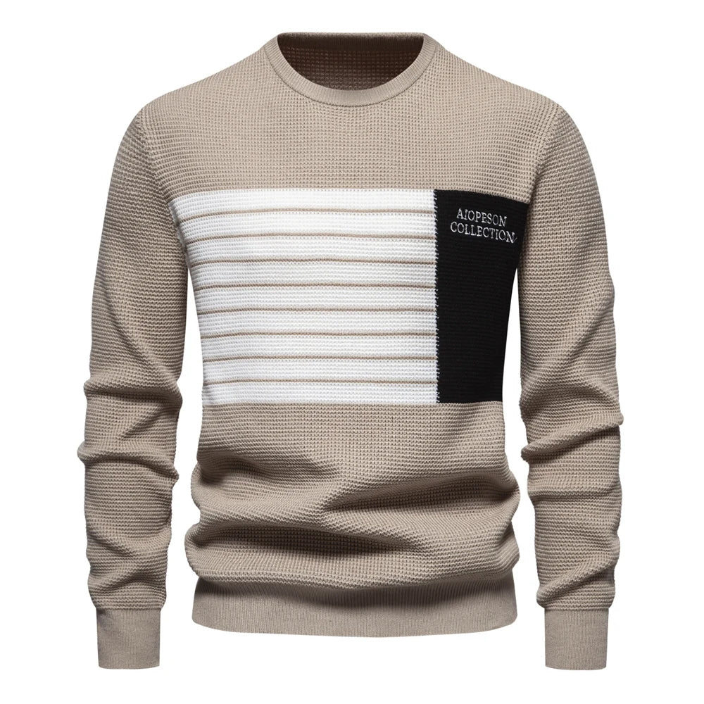 Mode Streifen Jugend Pullover für Männer Casual Pullover Qualität Strickpullover Männlichen Winter Langarm