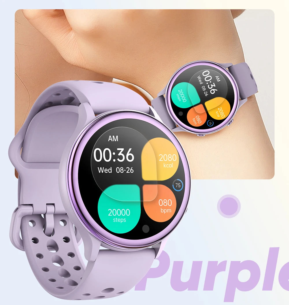 2025 Mini Smart Watch Dames 1,27-inch 360*360 AMOLED HD-scherm IP68 Waterdicht Hartslag Bloedzuurstof Smartwatch - Compatibel met HUAWEI IOS