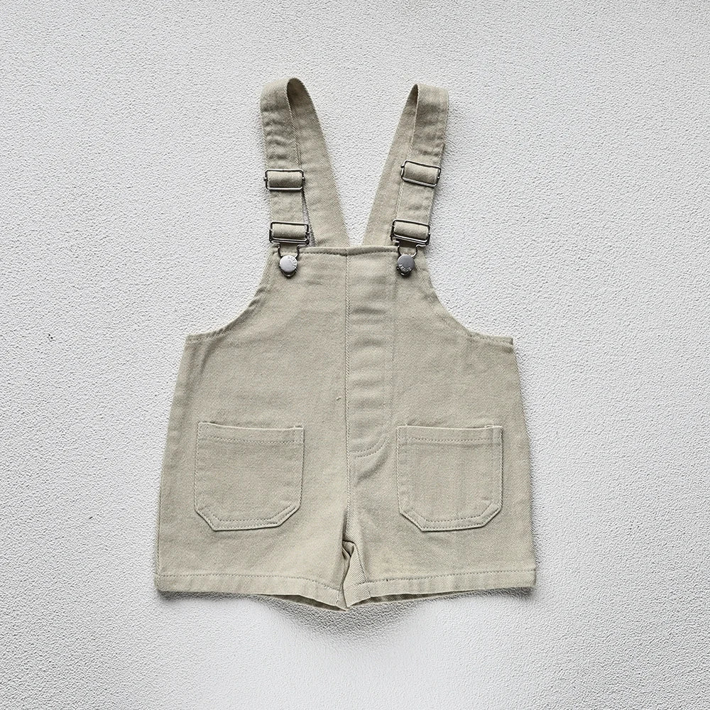 Herfst Nieuwe Effen Kinder Overall Denim Meisjes Jumpsuits Slip Jongens Jarretelbroek Outfits 1-5 Jaar Unisex
