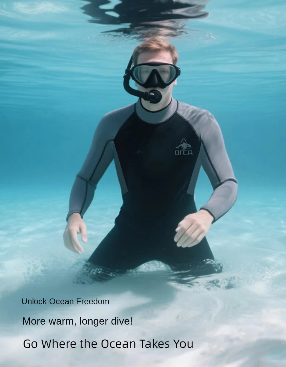 Men’s 3MM Neoprene Wetsuit – Full Body Diving & Surfing Suit for Swimming, Cold Water Sports & Thermal Protection