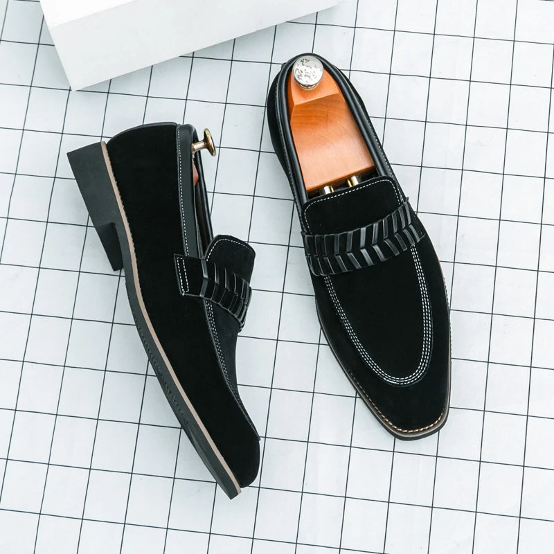 Formal Dress Oxford Shoes Men Green Suede Leather Male Business Formal Suit Shoes Over Size 38-48 Adult Leisure Walking Shoes