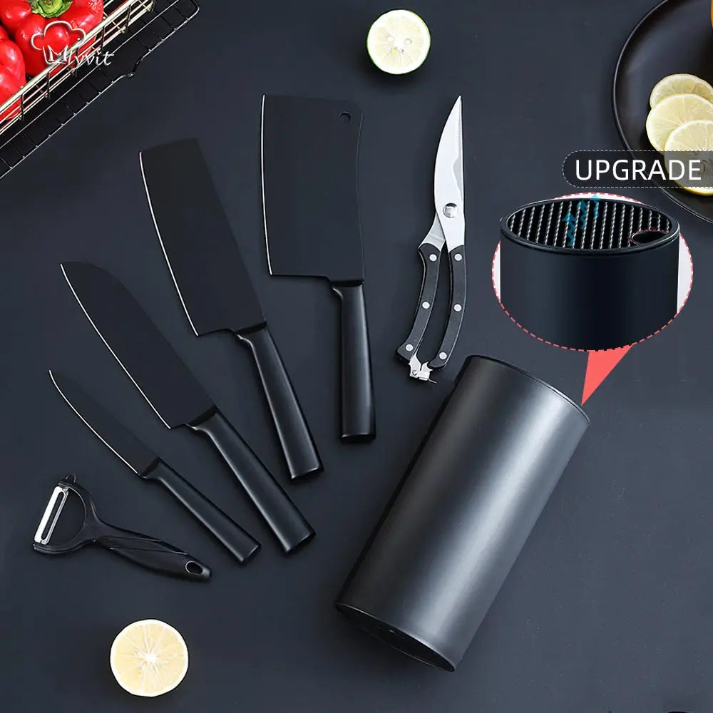 8.8inch Knife Holder Stand for Kitchen Chef Ceramic Knife Inserted Plastic Knives Block Storage Tank Holder Kitchen Accessories