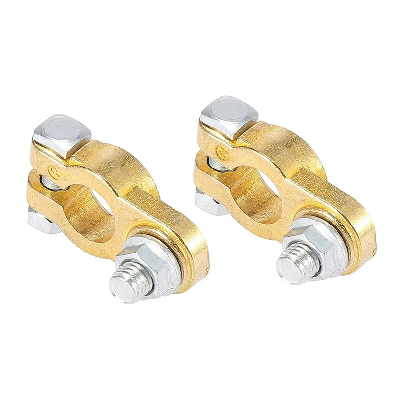 2Pcs Car Battery Terminal Wire Cable Clamp Top Quick Post Terminal Positive & Negative Electric Connector Clamps CP-0363-01