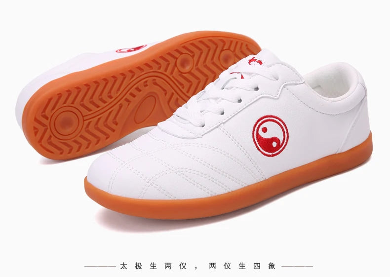 Women’s Genuine Leather Tai Chi Shoes – Breathable Cowhide Sole Martial Arts Training Shoes for Tai Chi, Qigong & Kung Fu