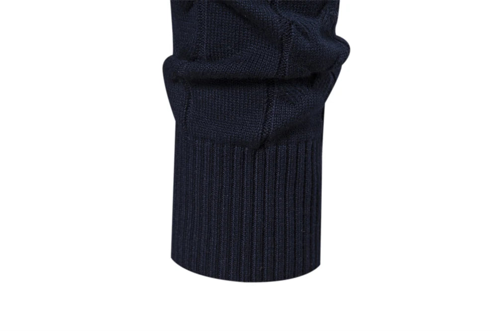 Men's Autumn High Quality Zipper Pullers Warm Winter Cotton Sweaters for Men Ethnic Patterns Casual Male Sweater