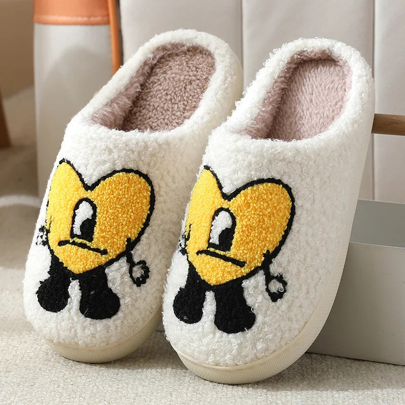Unisex Christmas Winter Warm Cute Fluffy Slippers Suitable for Couple Bedroom Use and As Gift Cotton Shoes With Soft Sole Flat Shoes