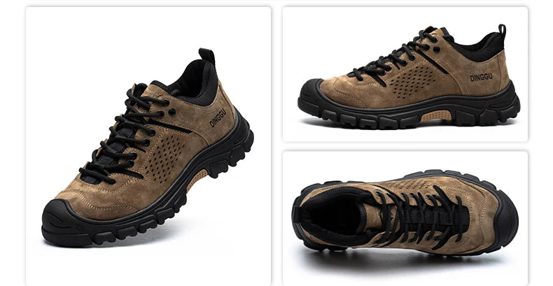 EOCENE Men’s Steel Toe Safety Work Shoes – Lightweight Anti-Smash & Puncture-Resistant Industrial Sneakers