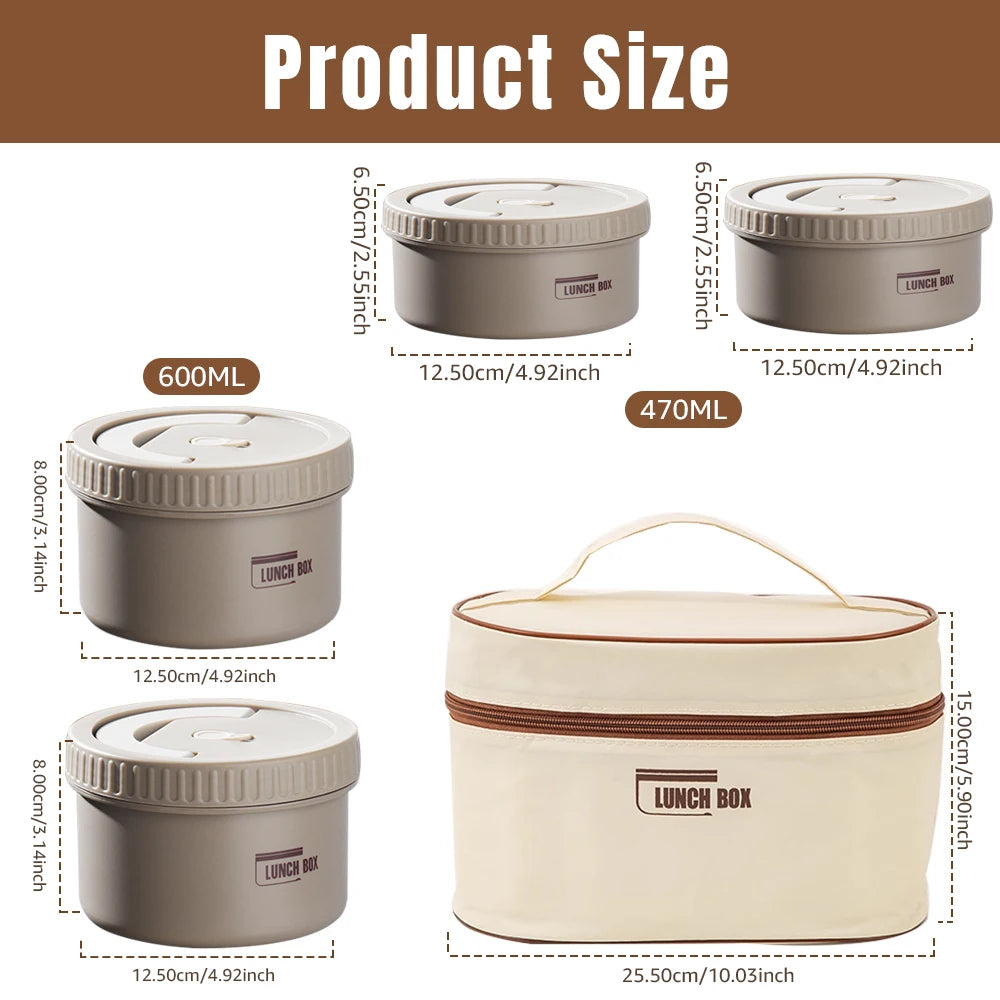 Thermal Lunch Box Portable Japanese Style Bento Box Lunchbox Leakproof Food Container Microwave oven Dinnerware for Students