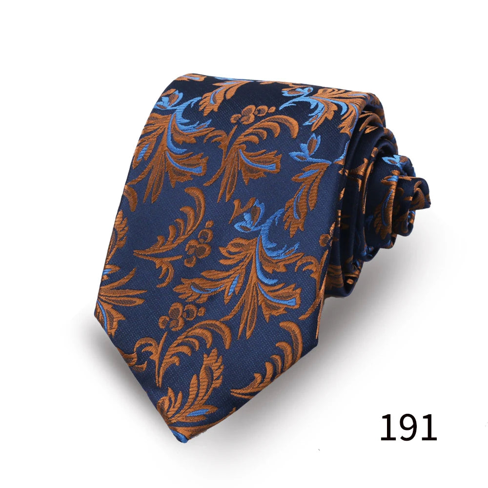 Men's Luxury Paisley Necktie Floral Wedding Style Business Tie Polyester 146x7.5cm Gift for Adult Male Occasions