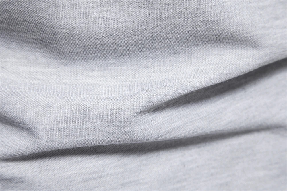 New Men's Deer Embroidery Polo Shirts Solid Colour Long Sleeve Social Business Male