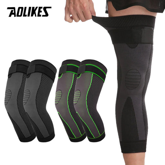 Sport Full Leg Compression Sleeves Knee Braces Support Protector for Weightlifting Arthritis Joint Pain Relief