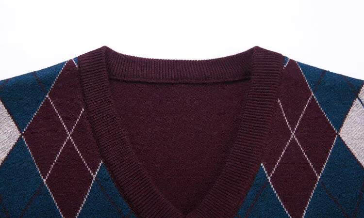 Unisex Autumn and Winter Warm Vest, Stylish Slim-Fit V-neck Sweater Stretch Suitable For Students S-3XL
