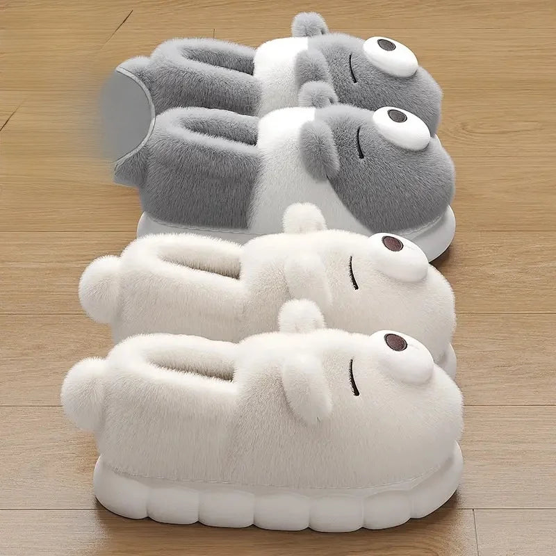 Unisex Slippers House Shoes Cartoon Children Winter Shoes Warm Anti-Slip Soft Bottom Shoes For Boys & Girls Size 36-45