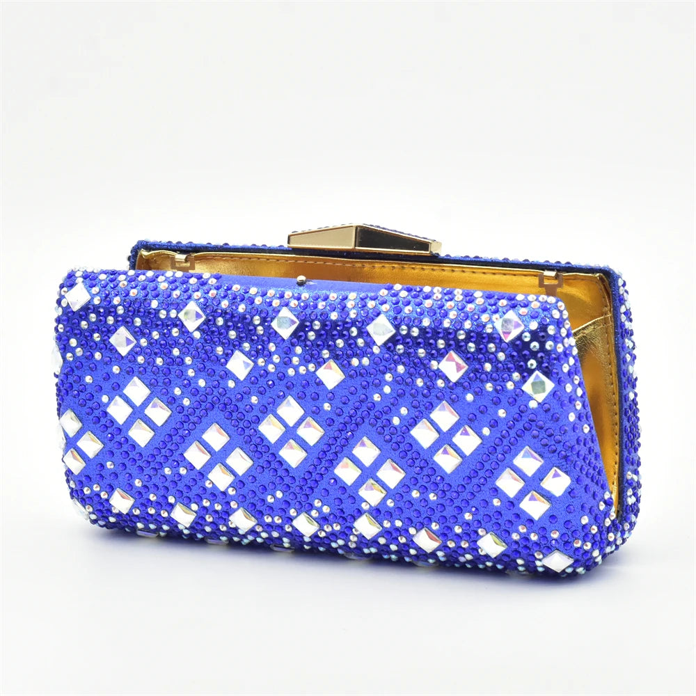 Italian Women Wedding Shoes and Bag Set Decorated with Rhinestone Shoes for Women 2025 Designer Luxury Elegant Pumps