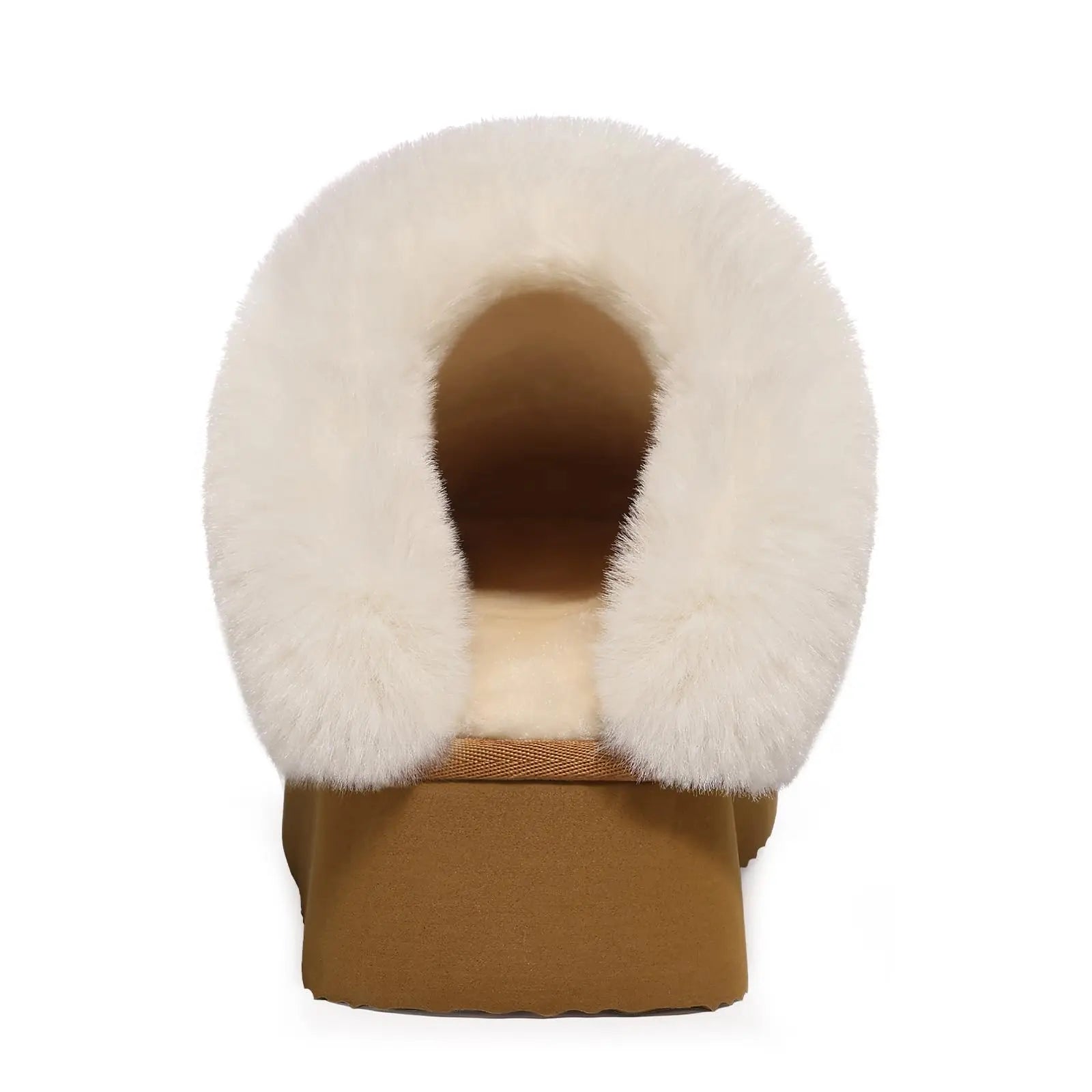 Women's Fashion Fur Winter Slippers With Thick Sole Fluffy Fuzzy Slippers and Anti-Slip Platform Slides Plush Shoes