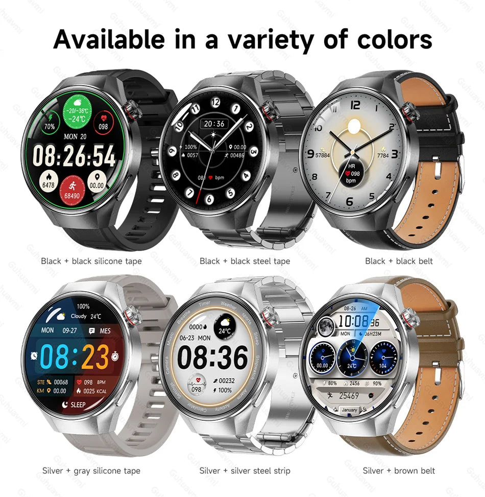 2025 True AMOLED Smart Watch Volledig touchscreen 466*466 HD Gezondheidsmonitor Spraakoproep Smartwatch voor mannen en vrouwen - Compatibel met Xiaomi en Huawei iOS