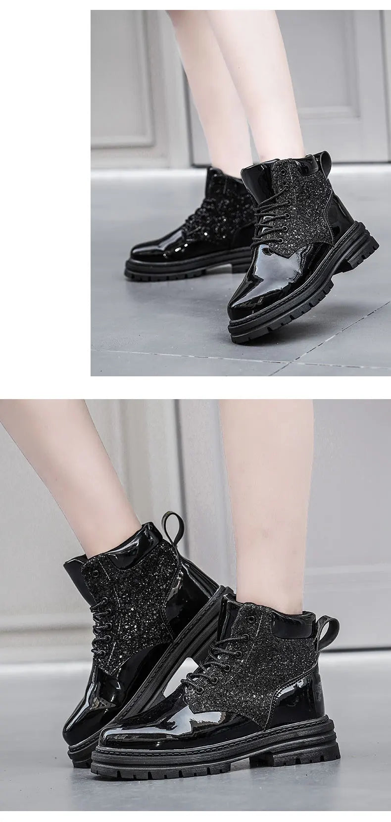 Fashion Women Casual Boots Black Outdoor Lady Luxury Brand Motorcycle Boot High Top Autumn Female Popular Leisure Walking Boots