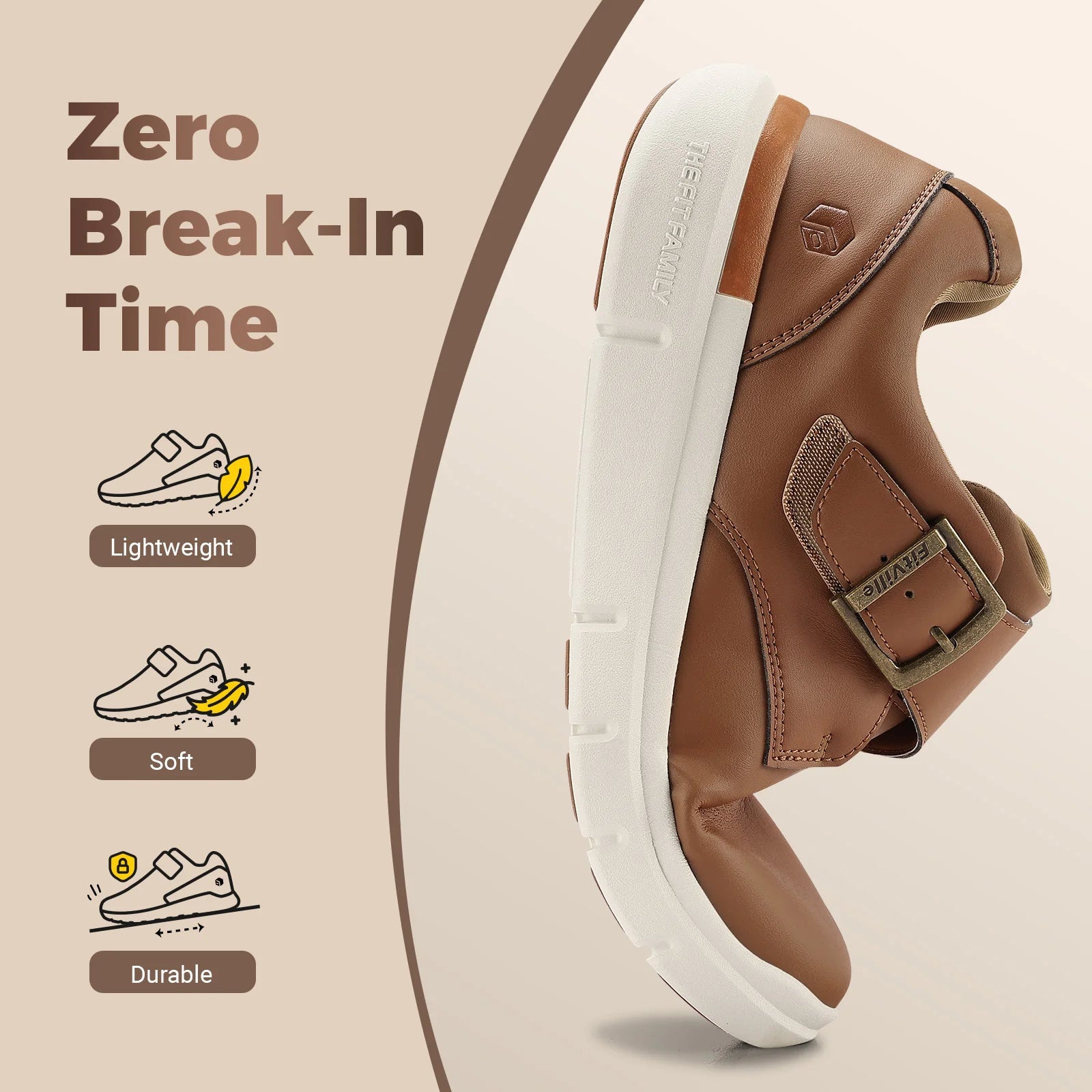 Men's Leather Shoes Wide Shoes for Swollen Feet Men's Diabetic Walking Shoes for Outdoor Business Walking Shoe