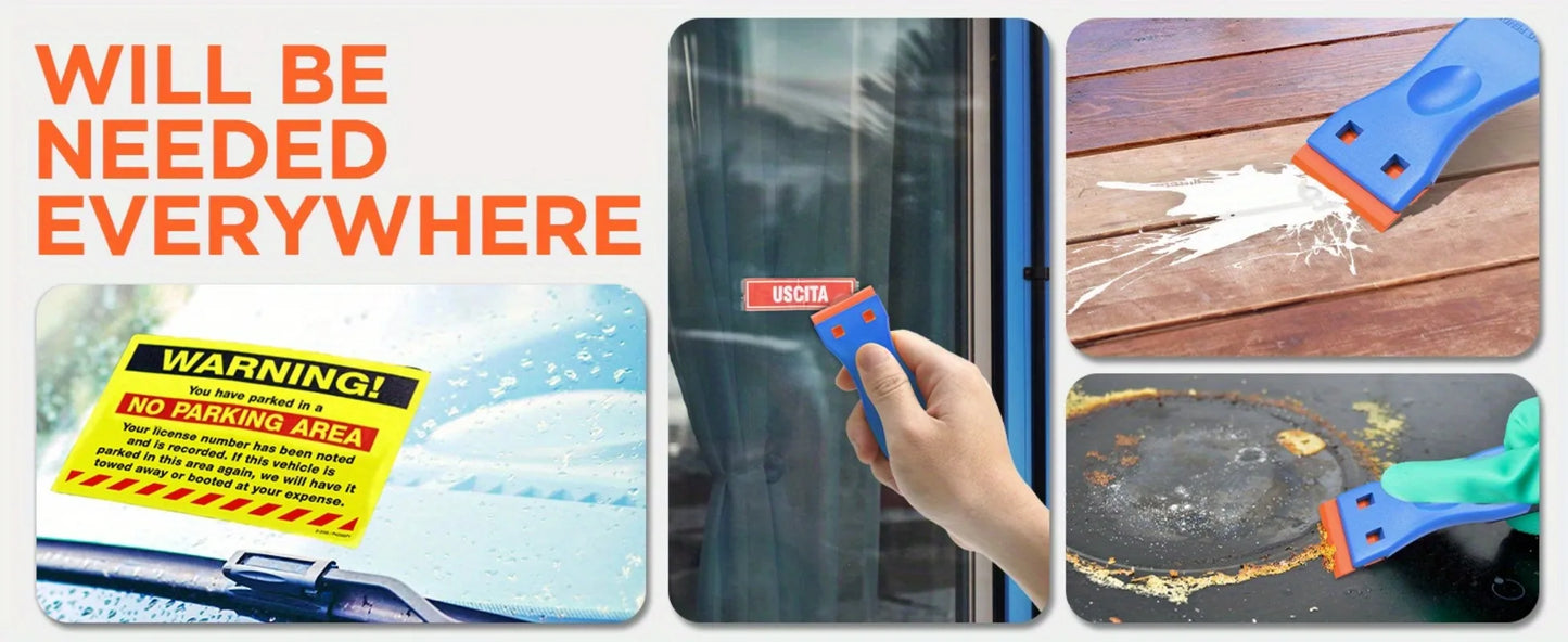 1Set Car Sticker Remover Multipurpose Plastic Small Paint Automotive Film Applying Tool Household Glass Cleaning Scraper