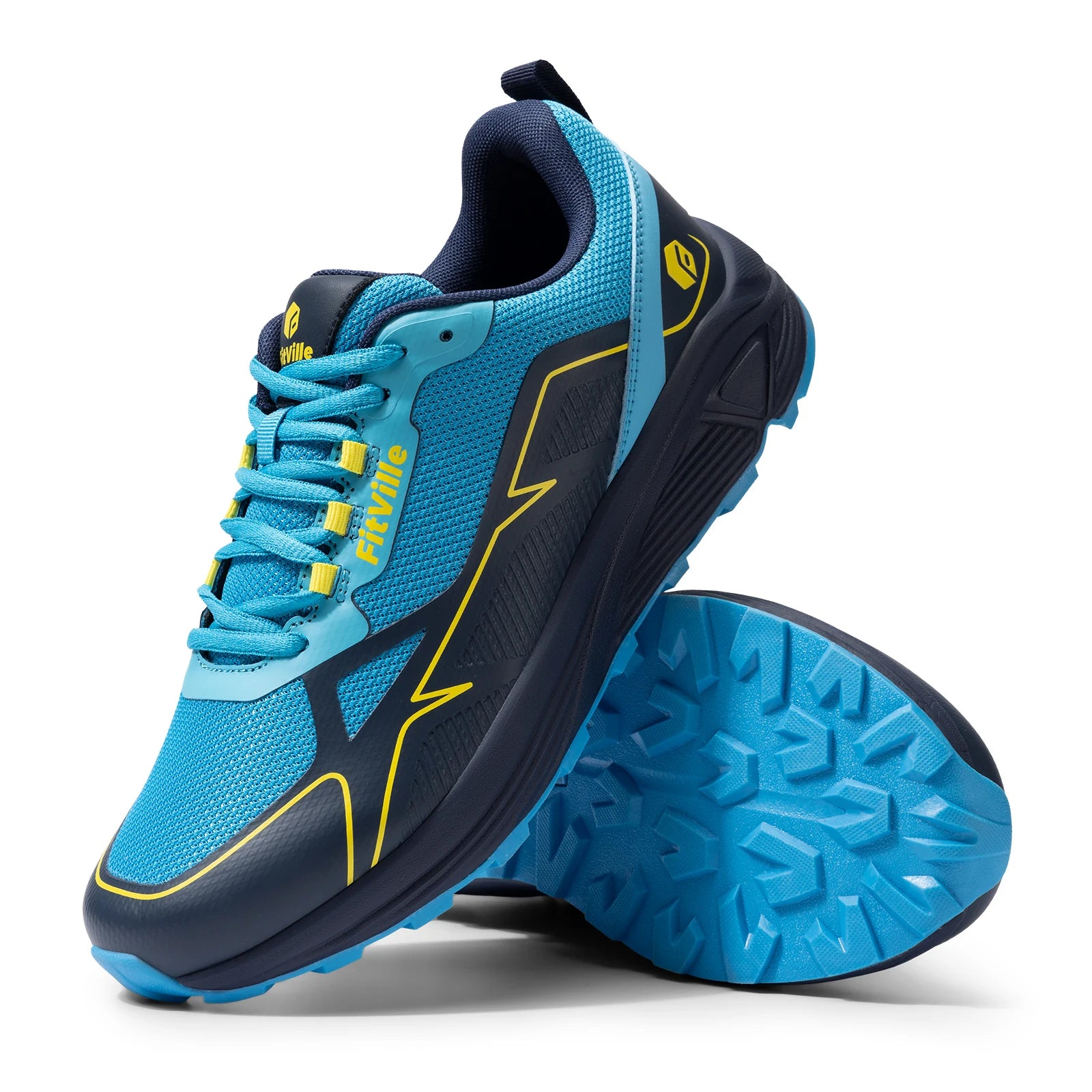 Antislip trailrunningschoenen voor heren, extra brede, lichtgewicht sneakers voor mannen met gezwollen voeten, ondersteuning van de voetboog en pijnverlichting