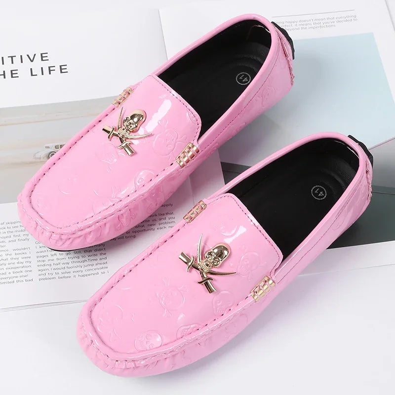 Luxury Style Male Formal Wedding Shoes Slip-on Men Pink Fashionable Casual Moccasins Shoes Big Size 47 48 Adult Party Shoes