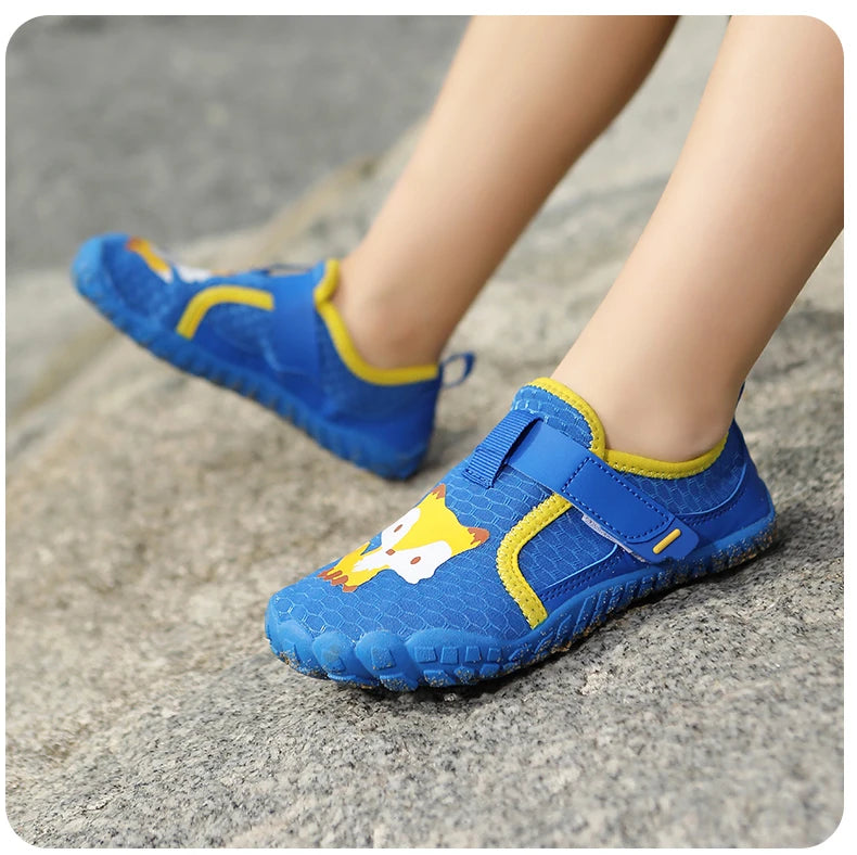 Kids Wide Toe Beach Shoes Lightweight Breathable Non Slip Rubber Sole with Durable Construction for Long Lasting Use